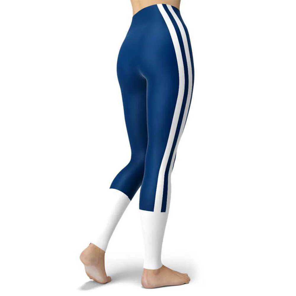 Blue Striped Skinny Fgm04 Leggings For Women Perfect For Outdoor Casual  Wear And Workouts From Lu01, $9.07