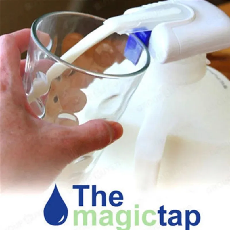 50%rabatt 2021 Automatisk dryckesdryck Dispenser Magic Tap Electric Water Milk Beverage Dispenser Fountain Spill Proof Wth Box Package