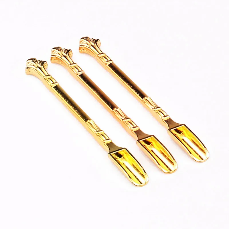 Gold silver shovel Shaped wax Dab Dabber Smoking Tool Accessories dry herb Tools for oil Rigs Glass Pipes Hookahs Water bong DH8678