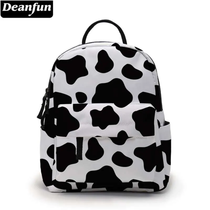 Deanfun Mini Backpack 3D Printed Cow Spot Waterproof Shoulder Bags ...