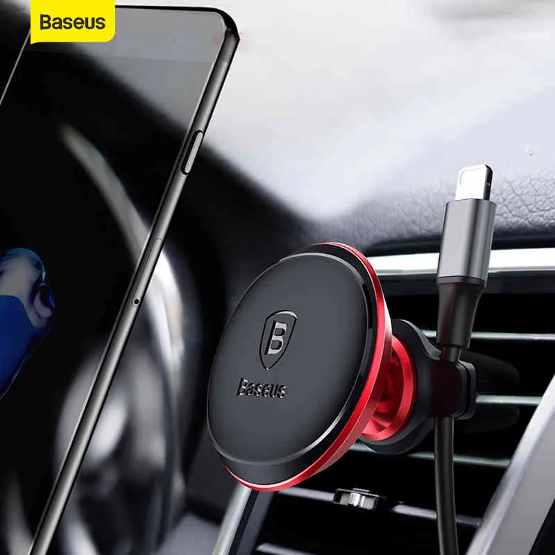 Baseus Magnetic Car i per Huawei Cable Clip Organizer 360 Rotation Air Vent Mount Supporto per telefono cellulare Stan
