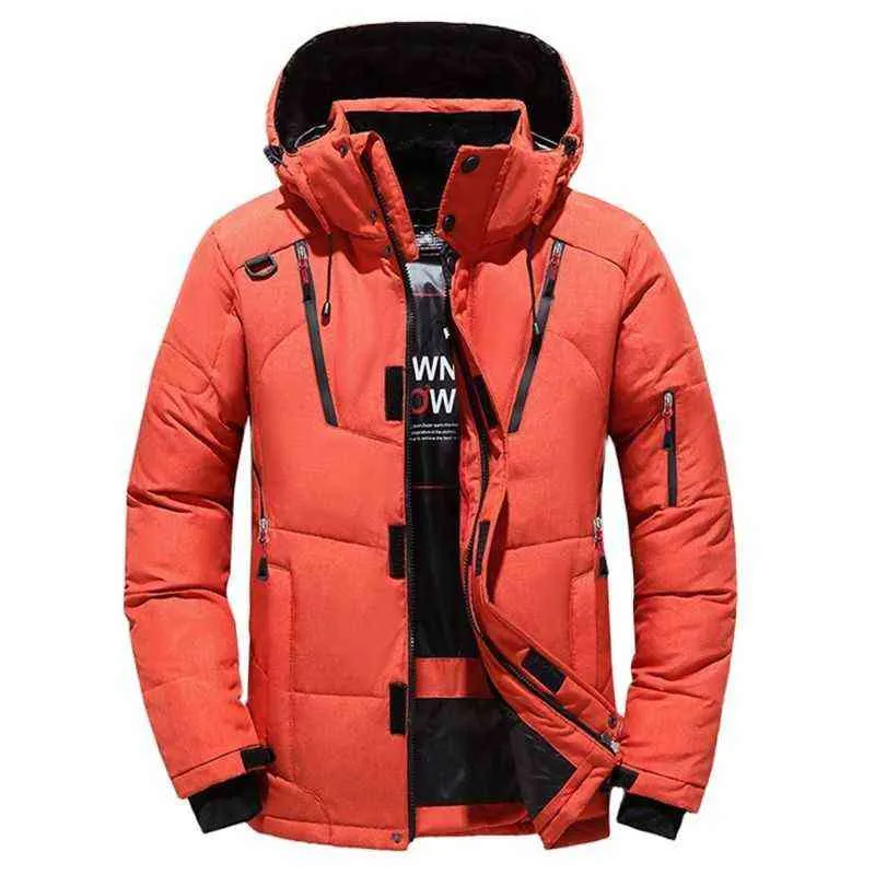 Erkekler kış ceketler erkekler aşağı ceket erkekler kısa kış termal aşağı ceket erkek ince kalın giyim siyah mavi turuncu yeşil m -3xl Y1103