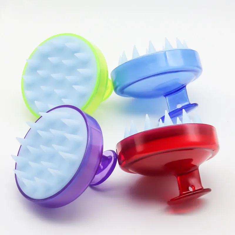 Şampuan Saçağı Masaj Fırçası Rahat Silikon Saç Yıkama Tarak Vücut Banyo Spa Fırçalar Personel Sağlık Aksesuarları ZWL380