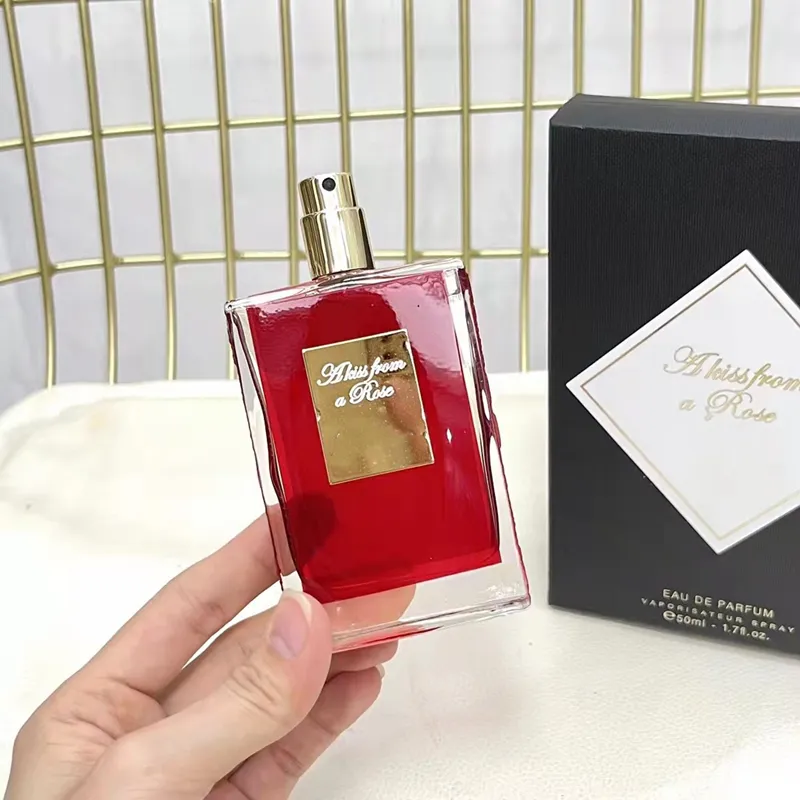 Gorące wyprzedaże!!! Nowy Deodorant Perfumy Zapach Kiss z Rose 50ml EDP Spray Desigenr Perfumes Długo Trwały Hurtownie