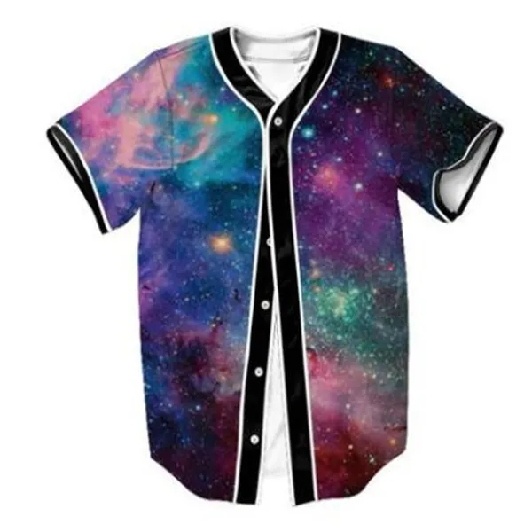 Camiseta de béisbol para hombre, camiseta 3d, camisa con botones estampados, camisetas interiores informales de verano Unisex, camiseta de Hip Hop para adolescentes 034
