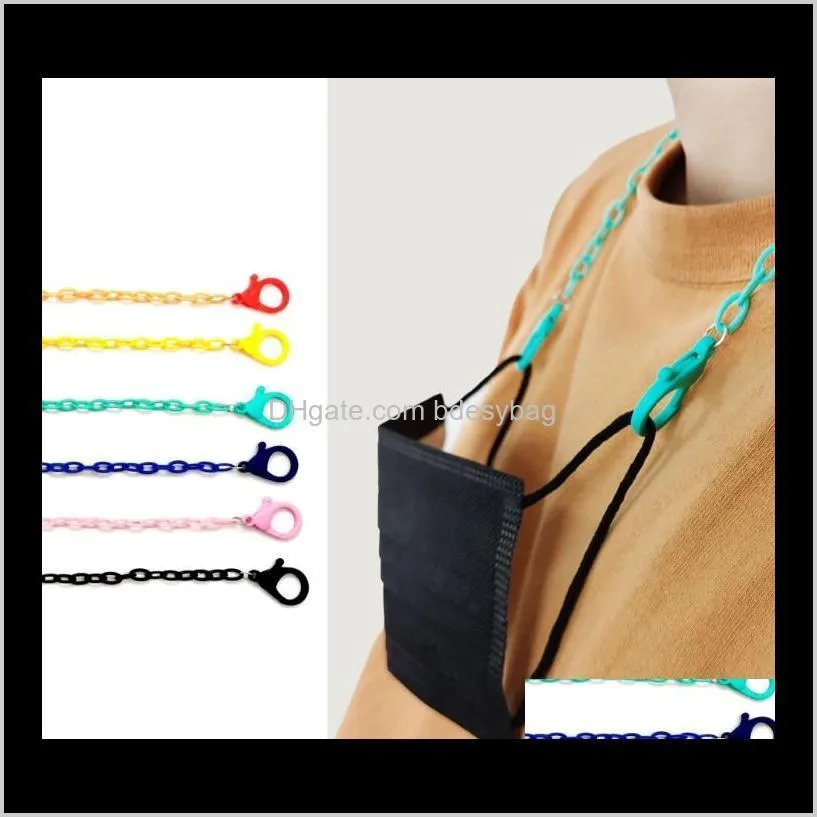 candy color face mask lanyard for children adult face mask chain sun glasses chains face cover rope string