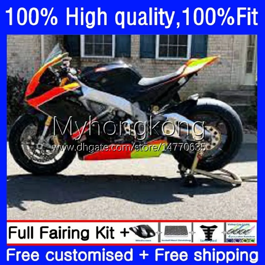 Инъекционные тела для Aprilia Red Yellow Hot Hot RSV-1000 RSV 1000 R RSV1000R Mille 09 10 11 12 13 14 15 13NO.52 RSV1000RR RSV1000 R RR RR 2009 2010 2011 2011 2012 2013 2014 2015