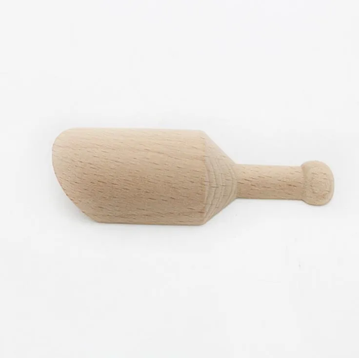 Mini Wooden Scoop Teaspoon Small Salt Shovel Bath Salt Spoon Milk Powder Scoops Wood Connt Spoons Coffee Tea Mini