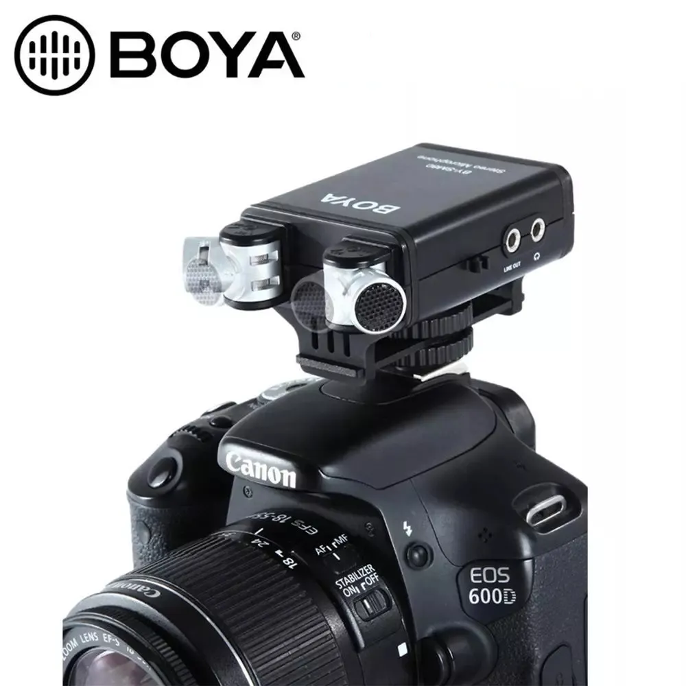 Boya By-Sm80 Passfilter Stereo Camera Microfoon met Real-Time Voice Monitor Canon 5d2 6D 800D Nikon D800 D600 Camcorder