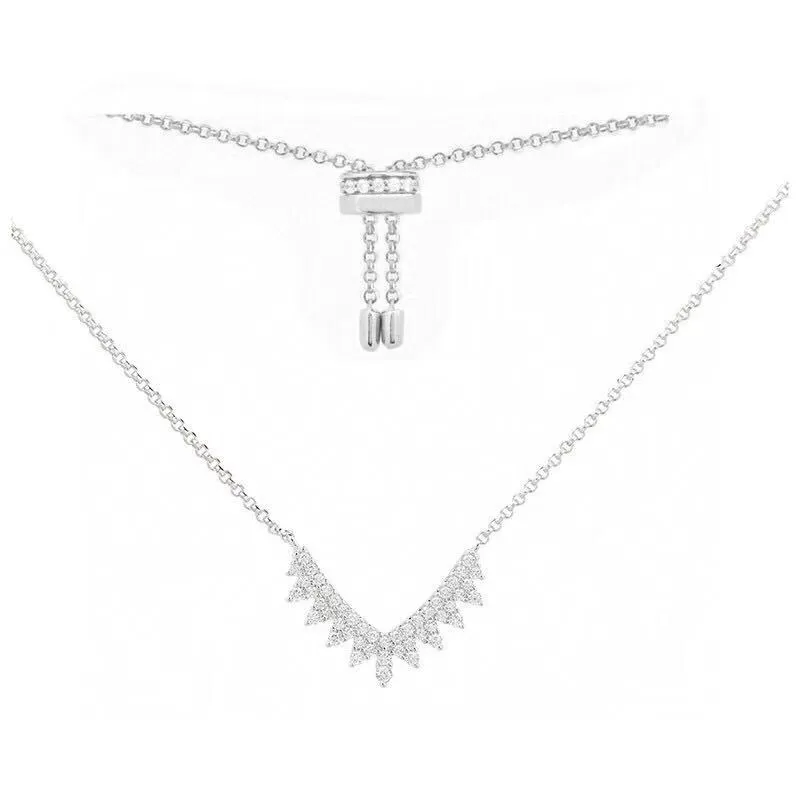 2021 люкс модные дизайнеры ожерелье классический Inlaid Diamond v Форма зуба простой универсальный темперамент изысканный изысканный посуду