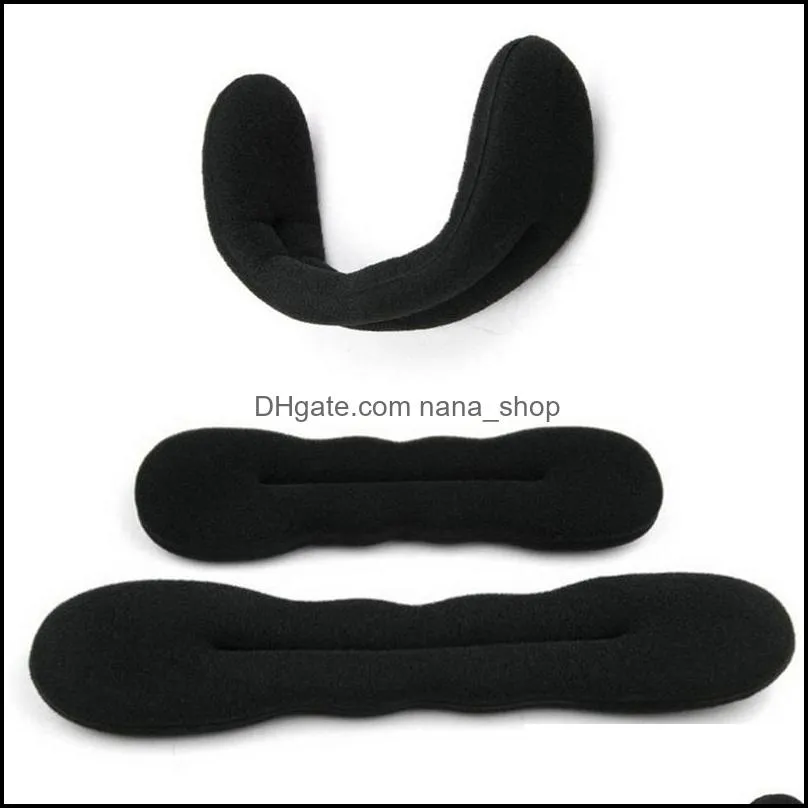 donut maker ponytail bun twister tie sponge strong holder styling tool black color magic beauty hairstyle foam hair disk