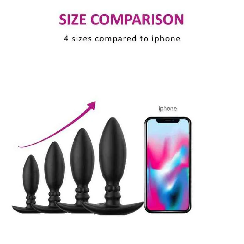 NXY Sex Anal toys Plug Waterproof soft silicone Smooth Touch Buttplug Toys Products For Men gay sex adult products beginner 1211