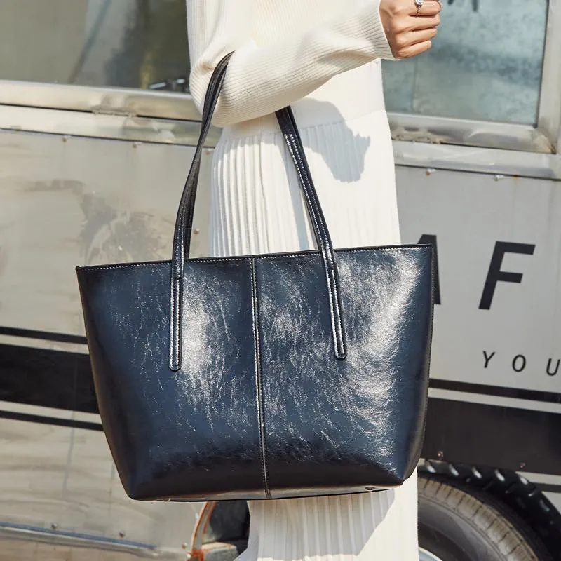 Abendtaschen Mode Große Kapazität PU-Lether Umhängetasche für Frauen Luxus Designer Femal Geldbörsen und Handtasche Einfacher Stil Shopper