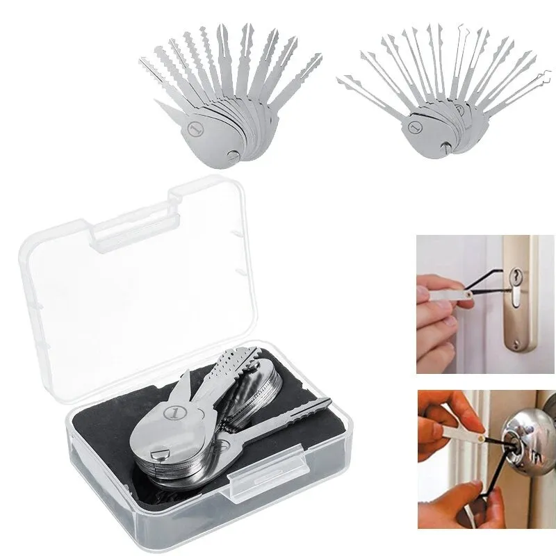 29-Piece Training Unlock Tool Skill Set with 29 Jiggler Keys and Lock ...