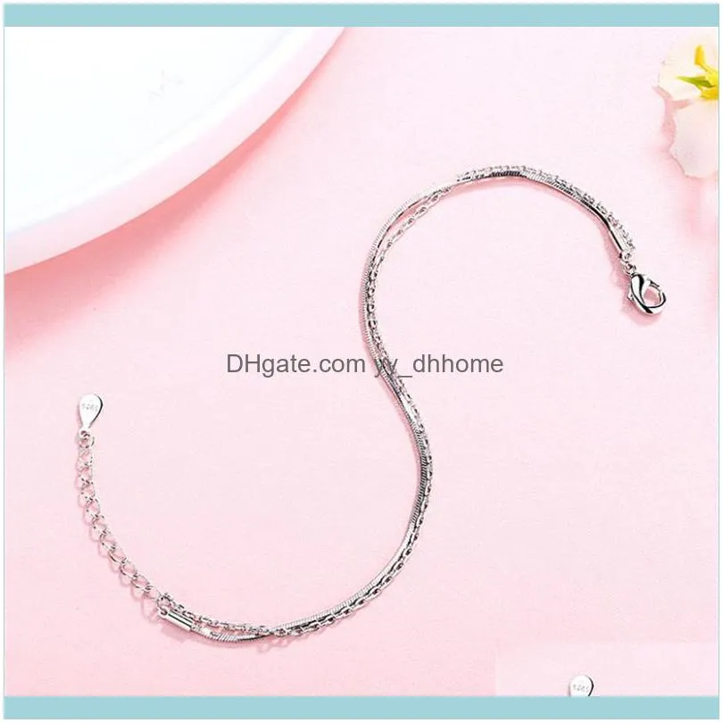 Link, Chain Arrival Trendy Double Layers Link Snake Charm Bracelet Tibetan Sliver Women Fashion Bracelets 2021 Friends Gift