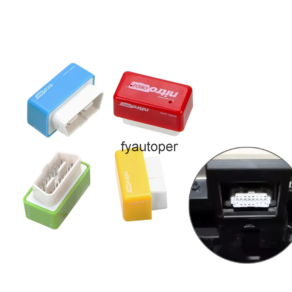Strumenti di scansione per auto Tuning Box Plug Driver Basso consumo di carburante per lettori di codici diesel/benzina Chip ECU Nitro/Eco OBD2
