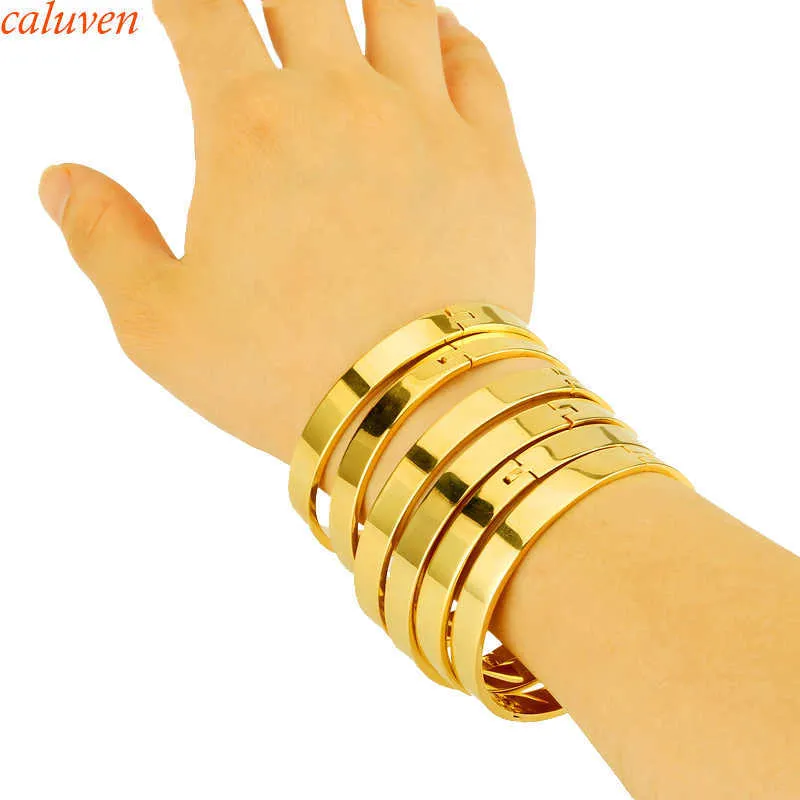 High Polished Open Size Gold Bangles Egyptian For Women Perfect For Weddings Parties And Ethiopian Style Jewelry 8mm 62mm Q0720 From Sihuai05 12.92 DHgate.Com