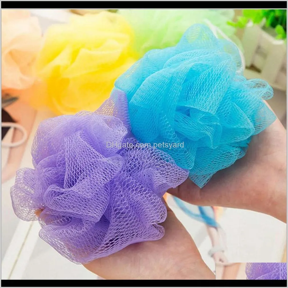 multicolour bath ball shower body bubble exfoliate puff sponge mesh net ball cleaning bathroom accessories home supplies wx9-444