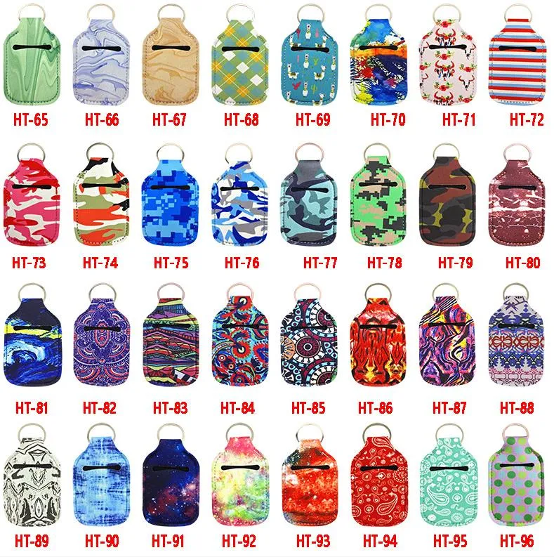 Event Festive Supplies Home Garden 32 Styles Neoprene Hand Sanitizer Bottle 30Ml Lipstick Holders Lip Cover Handbag Keychain Pouch Cha