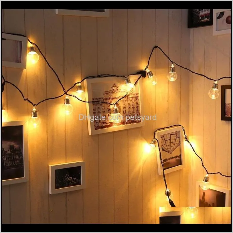 6m 20 led ball garland string fairy lights wedding party home decoration lamp bulb holiday party lamps garden garland 20pcs 27 o2