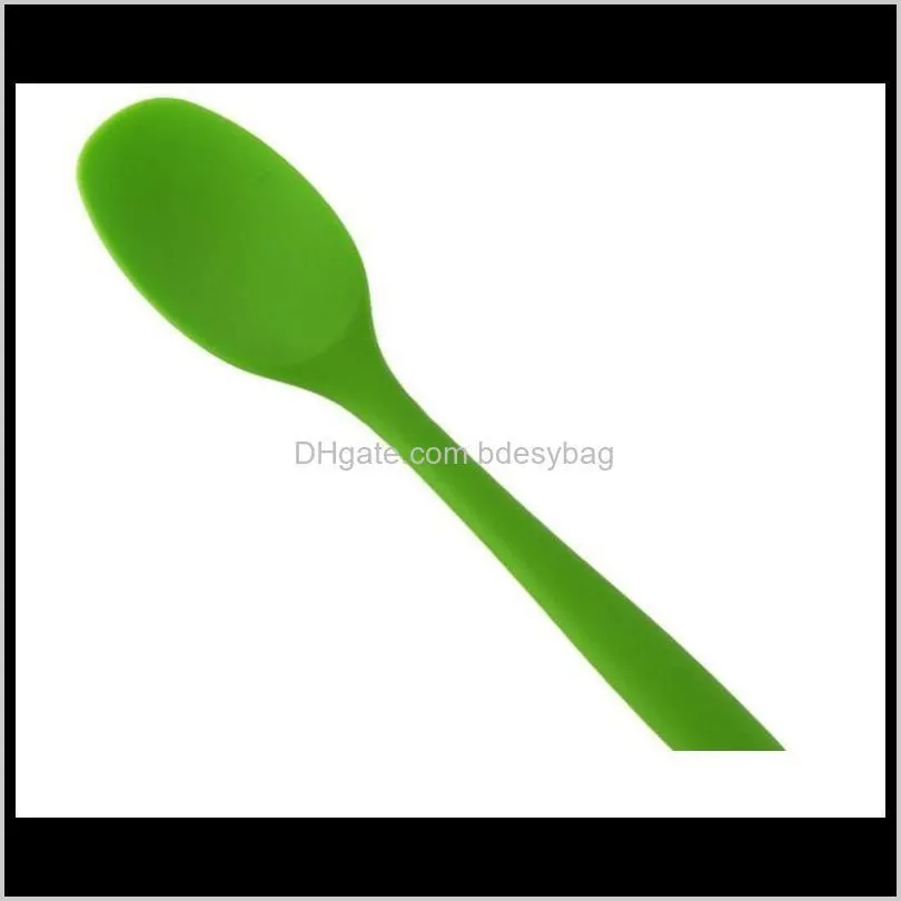 5color 206mm universal flexible heat resistant silicone spoon scraper spatula ice cream cake for shovel kitchen tool