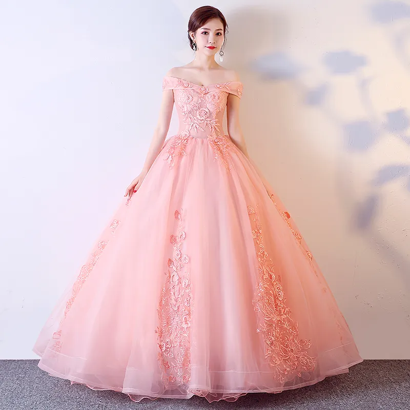 Baby Pink Flared Long Maxi Dress – iwearmystyle