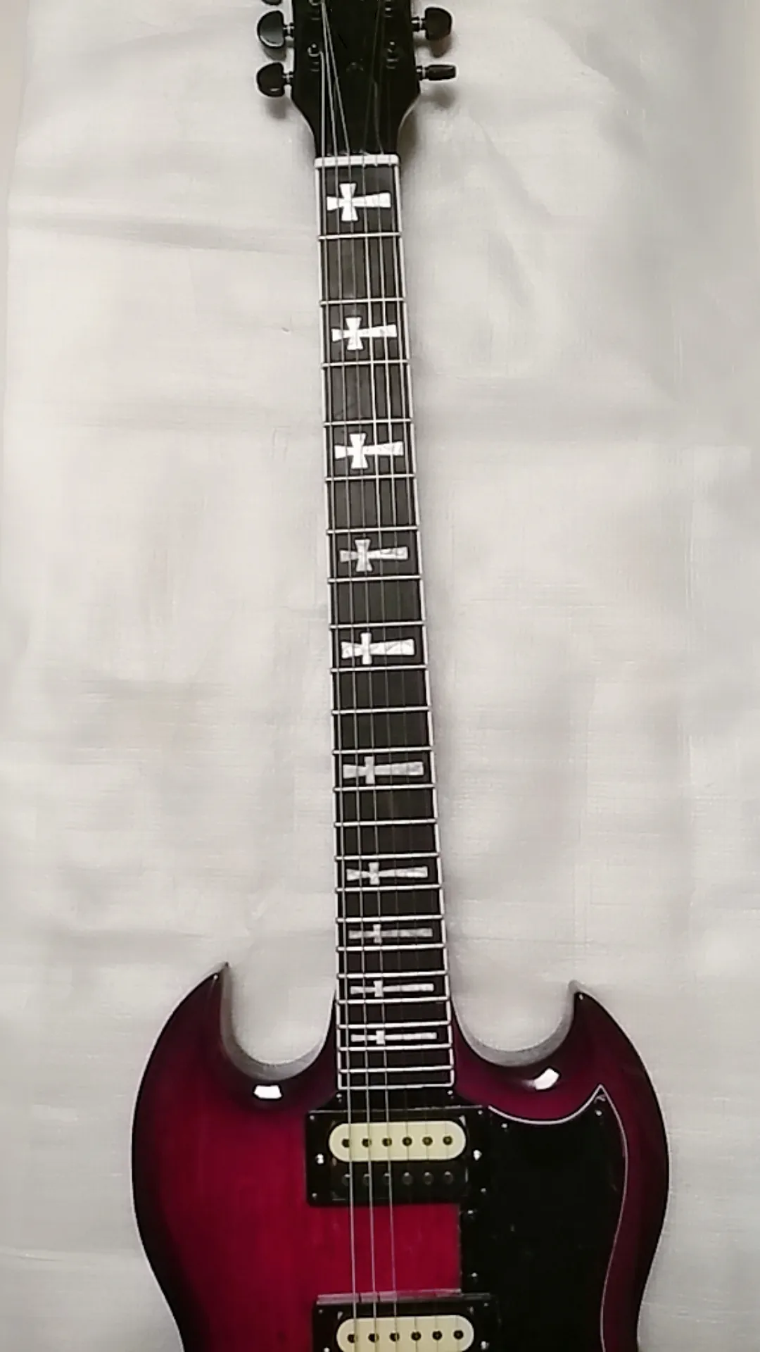 SG Electric Guitar, Mahogany Body, Purple Finish, Ebony