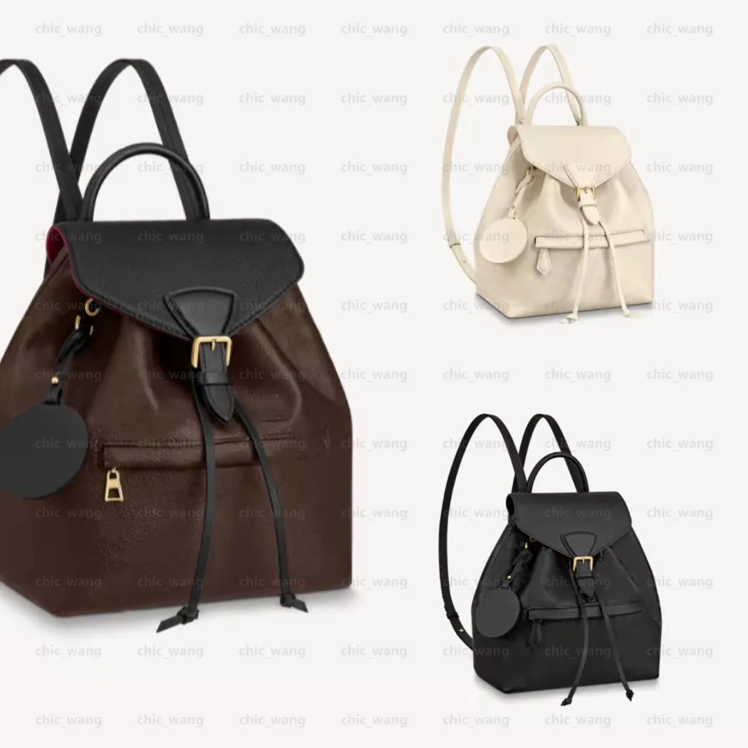 High Quality designer luxury Backpacks MONTSOURIS Handbag Shouler Bag Shoulder Bags Black Genuine Leather Letter Embossing SPERONE school MON0GRAM Backpack