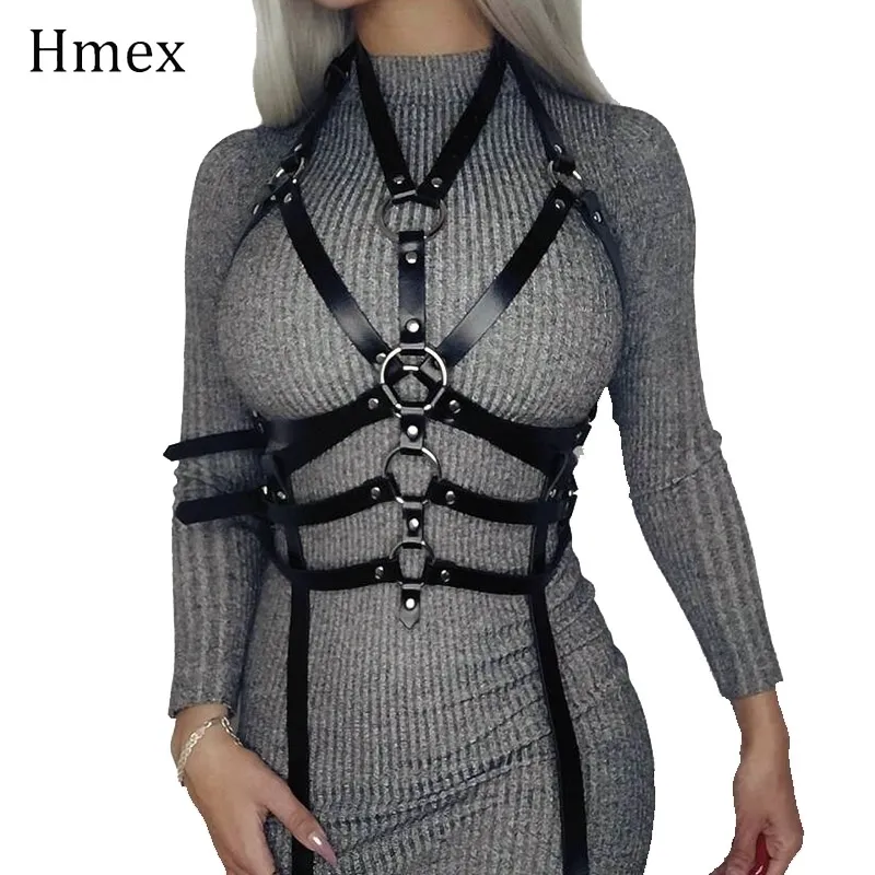 garter belt femdom Harajuku Bdsm Garter Belts Women Leather Harness Belt... From Sunnyroom,  $12.25