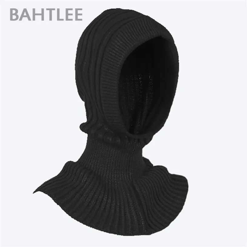 BAHTLEE Зимние Женщины Balaclava Шерсть вязаные Шляпы Шарф Шапки Шарки Печень 21229