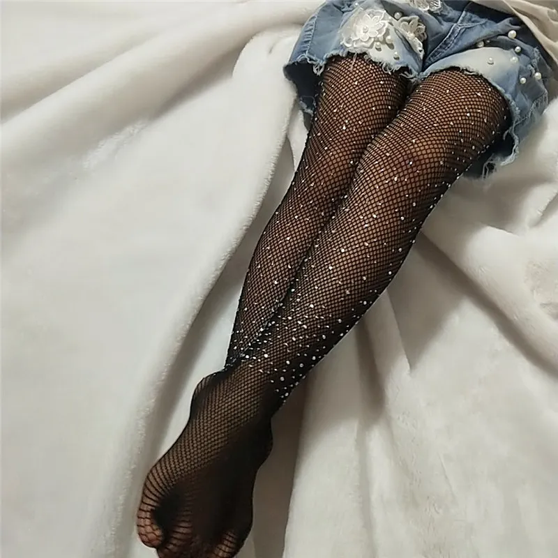 Calzini firmati da bambina per bambina Collant per neonato Collant con strass a rete Leggings per bambina Calze a rete per bambini Scava fuori Calze a rete per pesci