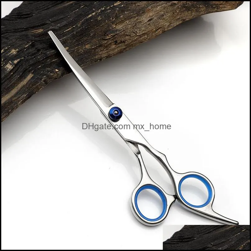 Stainless Steel Dogs Grooming Scissors Cat Hair Thinning Straight Curved Shear Comb Pet Barber Cutting Tool JK2012KD