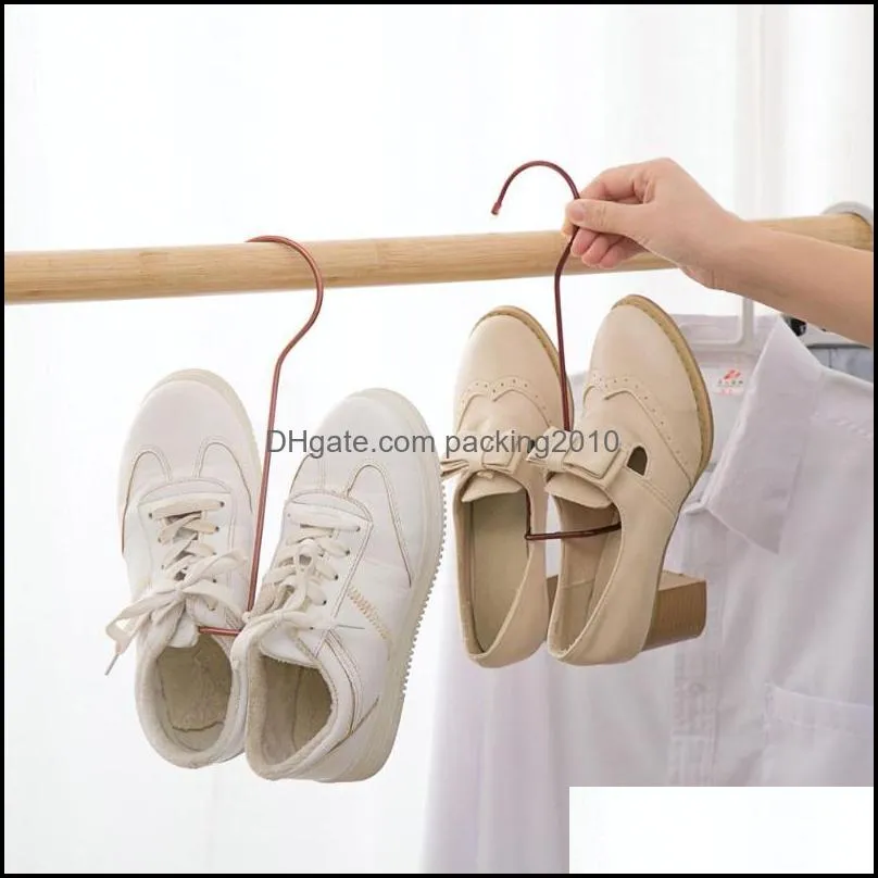 Housekeeping Organization Gardenwind-Proof Shoes Hanging Hook Multi-Function Shelf Shoe Hanger Balcony Drying Rack Stand Home Storage Holder