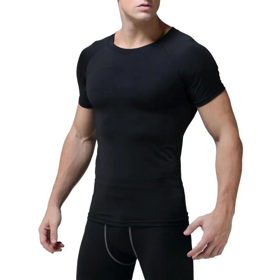 T-shirts Sport Fitness Running Jogging Tights Snabbtorkande Andningsbar Kompression Ridning Basket Training Polos T-shirt Kort ärm