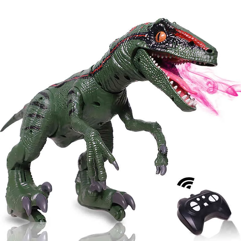 Rc robô dinossauro brinquedos jurássico mundo velociraptor tyrannosaurus rc  animais brinquedos para meninos de controle remoto