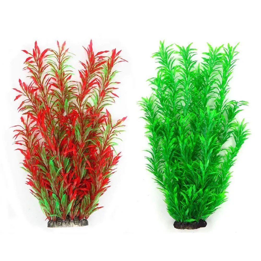 Aquarium Plants Artificial Water Aquatic Tall Plant Red Green Big For Fish  Hooks Frog Tank Decorations Y200922 From Long10, $11.52