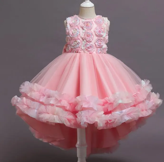 Fancy Tulle Scoop Flower Girl Dresses With Flowers Fancy Tulle Scoop Flower Girl Dresses With Flowers