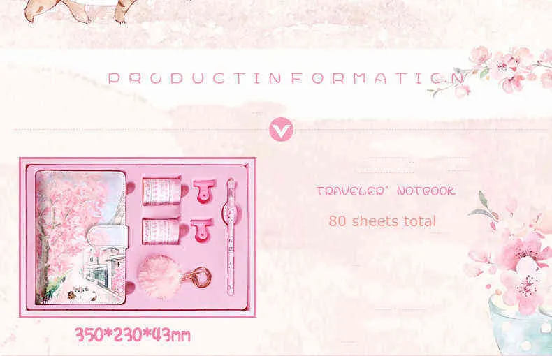 DHgate.com:Sharkbang Cherry Blossoms Sakura 80 Sheets A6