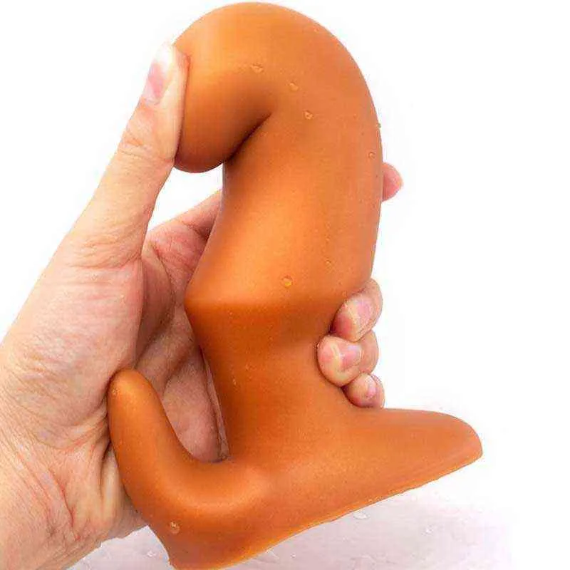 Nxy Anal Toys Huge Dildo Adult Sex Toys Women Men Masturbators Stimulate Vaginal Big Butt Plug Soft Thrust Dilator Female 1208