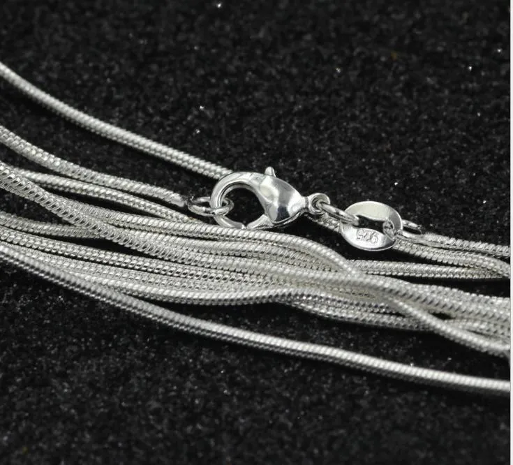 2021 Nowy 10 sztuk 1.4mm 925 Sterling Silver Necklace Box Link Łańcuchy Biżuteria 16 "/ 18" / 20 "/ 22" / 24 "/ 26" / 28 "/ 30" (8 rozmiarów Wybierz) Szybki statek