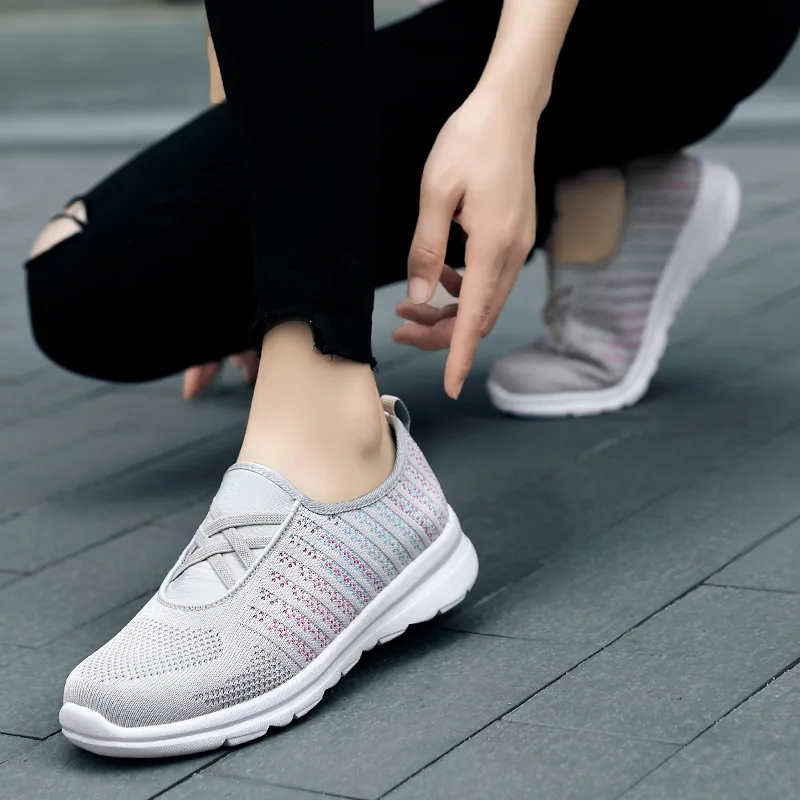 Wholesale 2021 Top Quality Off Men Women Sport Mesh Running Shoes Fashion Breathable Sneakers Black Grey Runners Eur 35-42 WY27-2063