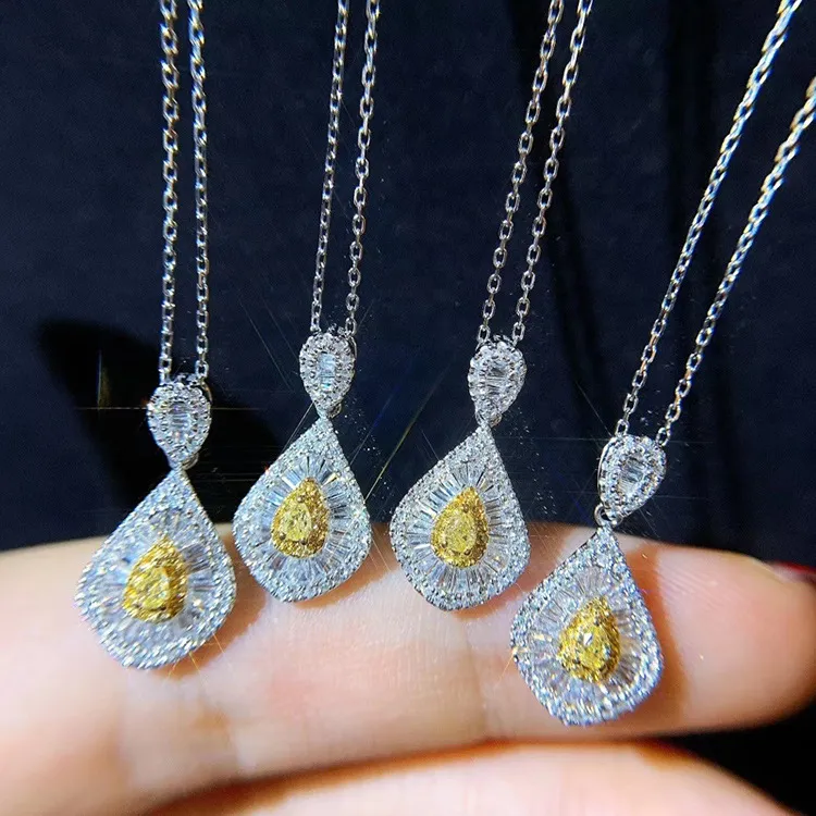 Premium 925 Sterling Silver Blue Topaz Pendant Necklace - Elegant ...
