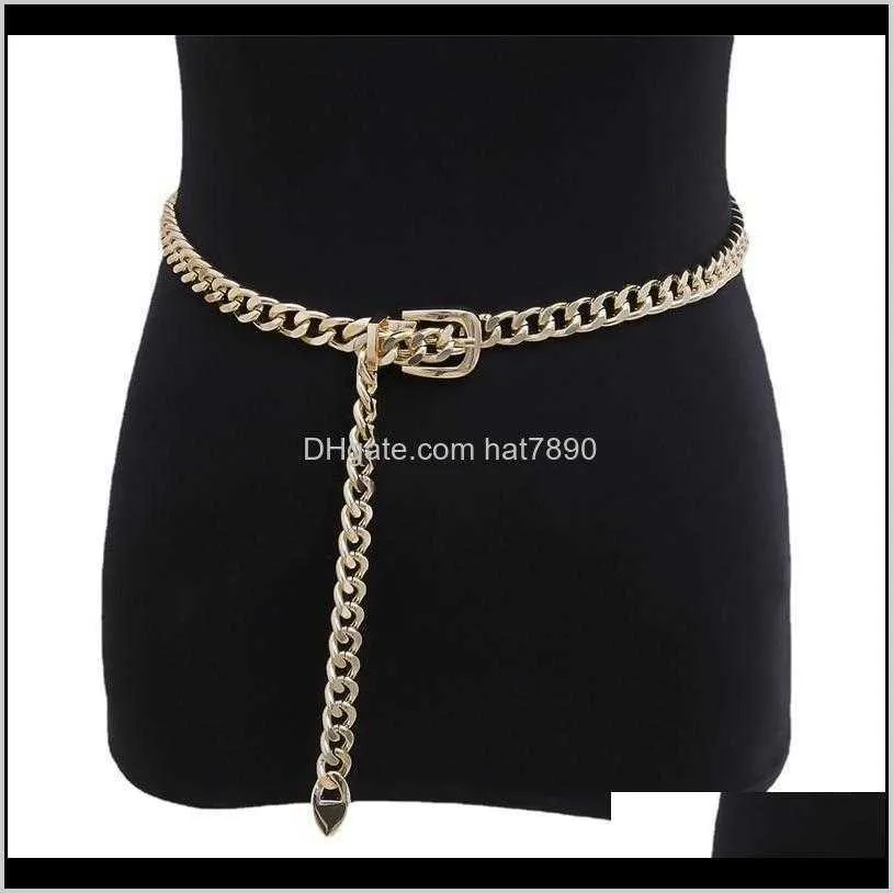 Fashion Elegant Ladies Waist Chain Metal Chain Wild Thin Waistband Women Dress Decoration Belt Bohemian Slim Belt 1300 Q2