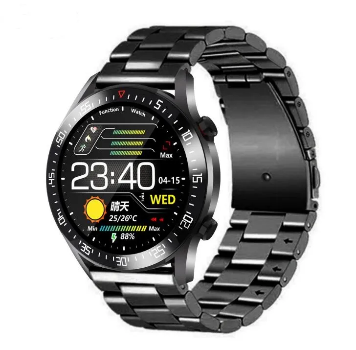 Ekran dotykowy Full Circle Mens Inteligentne zegarki IP68 Wodoodporne Sports Fitness Watch Man Luksusowy SmartWatch dla mężczyzn