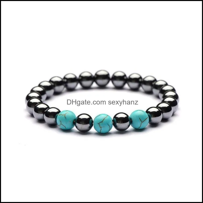 Bangle Energy Healing 8mm Natural Stone Bead Handmade Charm Bracelets For Women Men Party Club Decor Yoga Jewelry