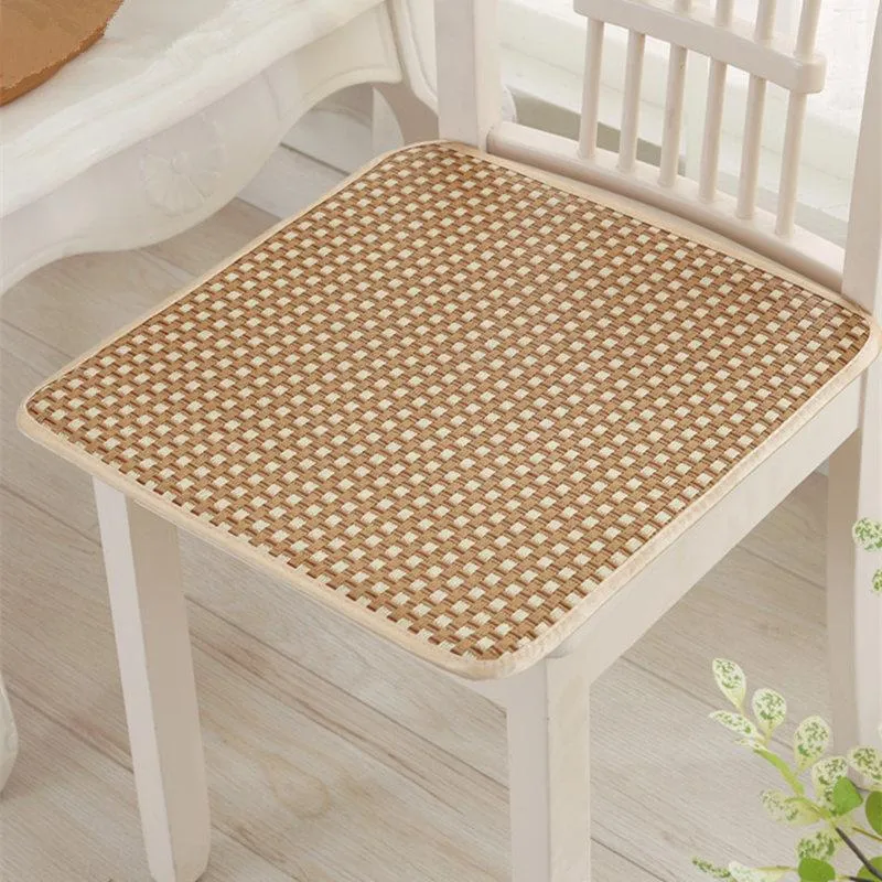 Cushion/Decorative Pillow Summer Cool Rattan Mat Seat Cushion Back For Home Decoration Sofa Breathable Dinning Car Pad Office Chair