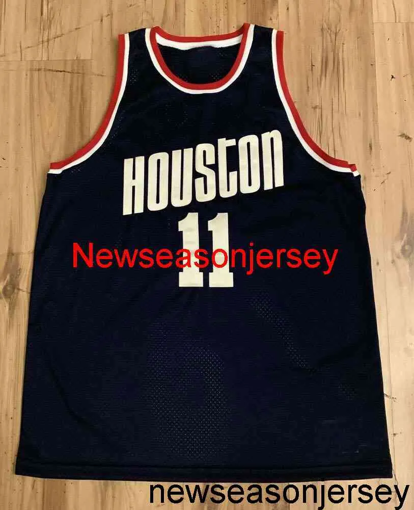 Stitched Vintage Yao Ming Swingman Jersey Blue Embroidery Jersey Size