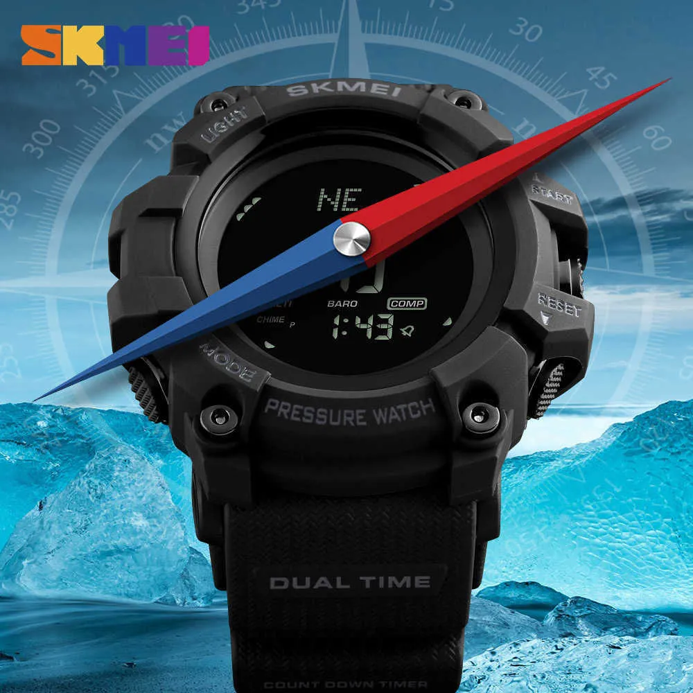 SKMEI Outdoor Watches Mens Pressure Compass Sport Digital