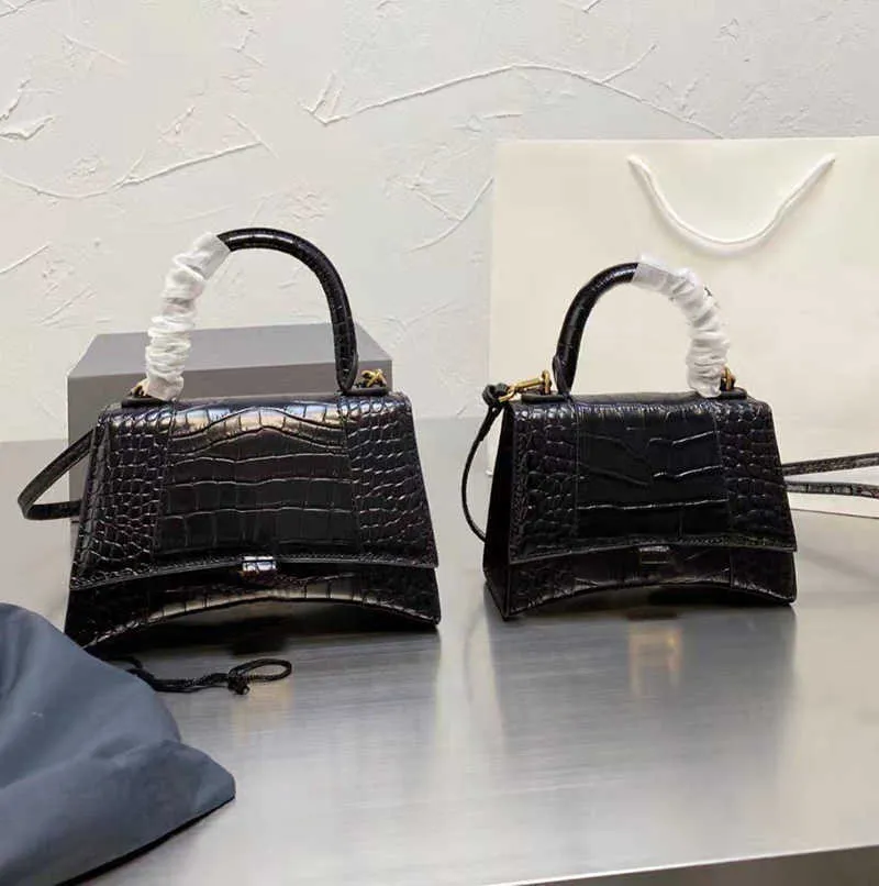 New Shoulder Bags Luxury Designer Bags Hourglass Classic Crocodile Skin Handbag Deluxe Hourglass Satchel Lady Shopping Bag Higt-end Handbags