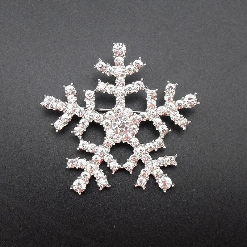 Spille, spille Fiocco di neve Moda invernale Brillante strass Scintillio Spilla Spilla per regalo di Natale Gioielli stella, Articolo